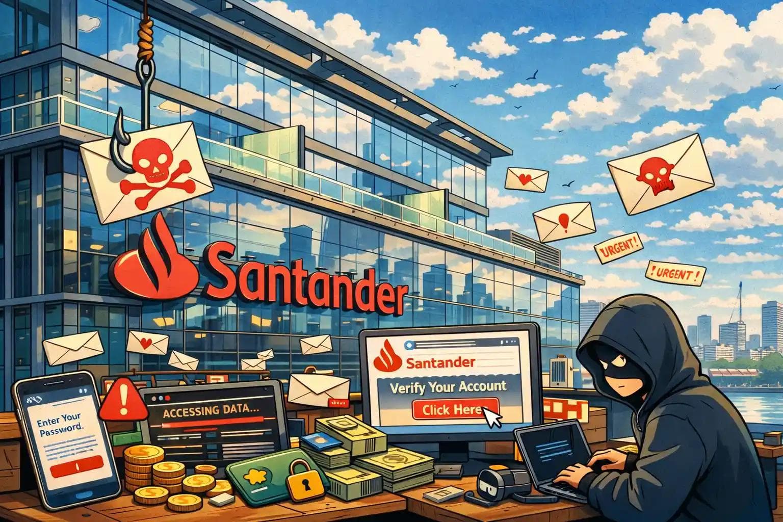 Suplantan al Banco Santander